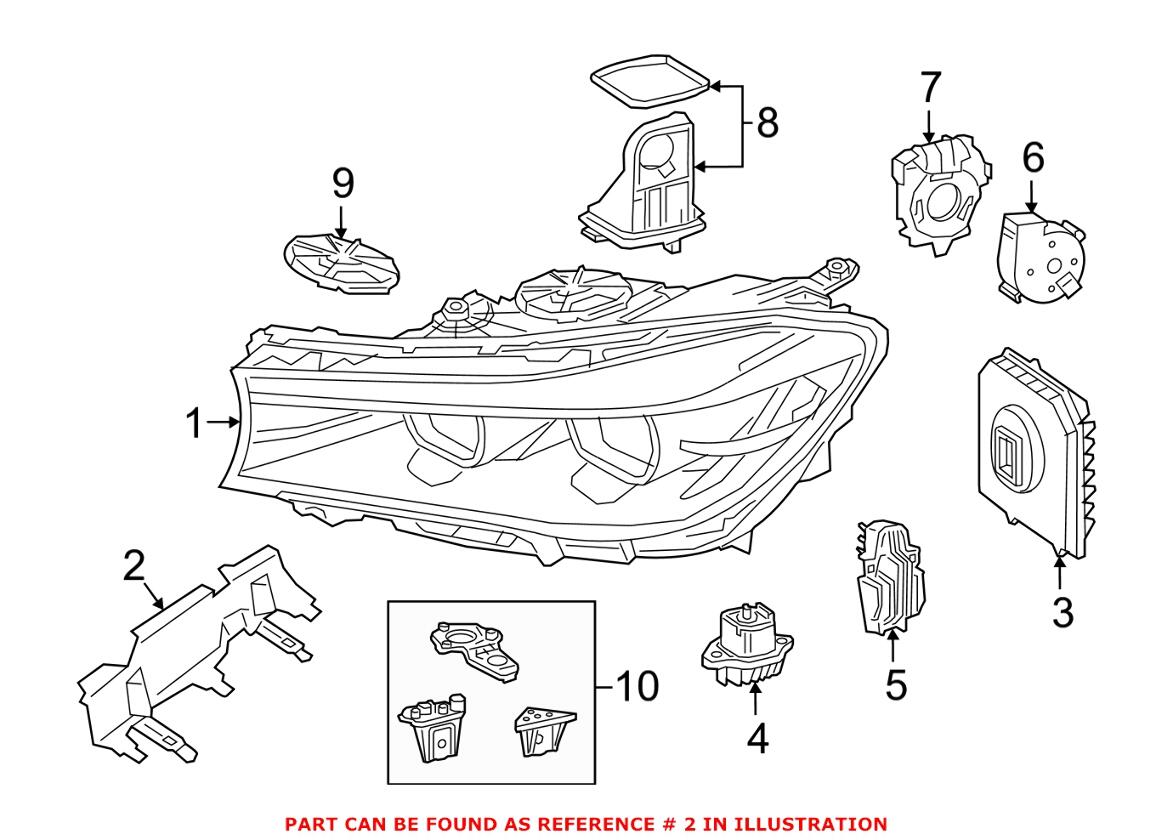 BMW Headlight Bracket - Driver Left 63117440355